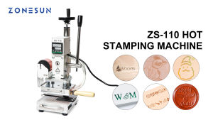 ZONESUN ZS-110 Slideable Workbench Digital Hot Foil Stamping Machine Leather Embossing Bronzing Tool Wood PVC Paper DIY Press