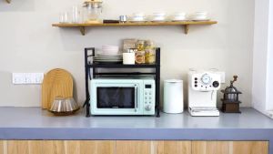 LUGG【Local delivery+COD】 304 stainless Steel Microwave Oven Rack Kitchen Expandable Adjustable Countertop Organizer Storage Rack Stable large load bearing strong