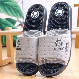 Home Massage Slippers Men Women Bathroom Anti-Slip Bathing Sandals Bottom Acupoint Foot Therapy Shoes Comfortable Breathable PVC