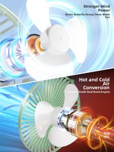 Portable Desktop Mini Fan USB Rechargeable Ultra Quiet High Wind Power Long Battery Life Office Desk Top Student Dormitory Bed Electric Fan Cooling Small Air Conditioner F1074