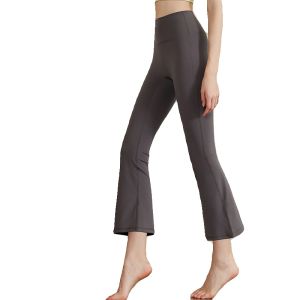 Quần Capri Thể Thao Mùa Hè Cạp Cao Không Dây Mới Cho Nữ Quần Capri Tập Yoga Quần Ống Loe Thể Thao Thường Ngày Quần Capri