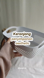 Keranjang Anyam Plastik Serbaguna - Keranjang Multifungsi Kotak Tempat Rak Penyimpanan Atk Sabun Makeup - Storage Box Mini Container Organizer