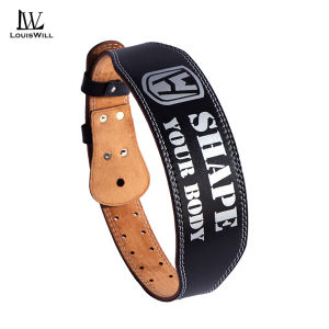 LouisWill Fitness Belt Premium PU Weightlifting Belt for Squats Deadlifts Adjustable Gym Training Belt for Men Women Lower Back Support