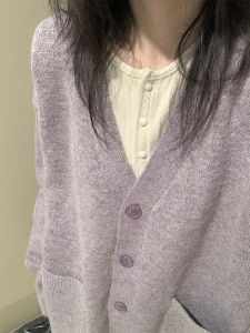 SENWA | Laid-back Style Purple 2026 New Best-selling Sweater Jacket