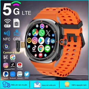 Đồng Hồ Thông Minh Có SIM 4G 5G Dành Cho Nam Nữ Với 180 °   Đồng Hồ Thông Minh Theo Dõi Sức Khỏe Chống Nước IP67 Tích Hợp Camera GPS Wifi NFC Và Bản Đồ Google