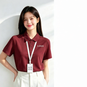 ZUOSALUN | Custom Logo Ice Silk Polo Short Sleeve T-shirt
