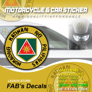 HUKBONG KATIHAN NG PILIPINAS Logo High Quality Vinyl sticker laminated waterproof scratch proof weather proof for cars motors etc. Many sizes available from 2x2 to 48x48inches PM US for personalized/Fabs Decals