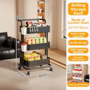 evesigar | Multi-functional Storage Rack Multi-layer Trolley