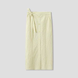Stripe Slit Womens Skirt