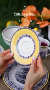 VB Audun Ferme Đĩa lót chén trà họa tiết bức tranh làng quê Châu Âu thương hiệu Villeroy & Boch nhập khẩu từ Đức
