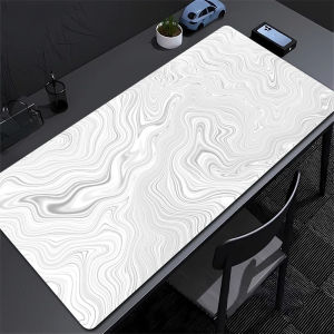 Strata Liquid Mouse Pad Black White Abstract Non-Slip Rubber Base Gaming Desk Mat with Stitched Edge for PC Laptop Office Home
