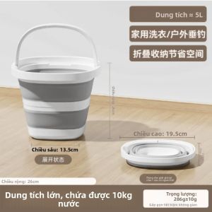 Xô Nhựa Có Thể Gập Lại Cho Gia Đình Và Du Lịch Kích Thước Nhỏ Và Lớn Di Động Thích Hợp Cho Ký Túc Xá Sinh Viên Câu Cá Ngoài Trời Và Sử Dụng Trên Ô Tô