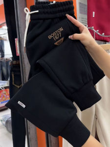 Slimming Effect Pure Cotton Embroidered Sweatpants High Waist Harlan Casual Pants Versatile Loose Fit Autumn New Arrival