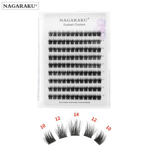NAGARAKU DIY Cluster Eyelash Extension Dovetail Segmented Lashes Volume Natural Lighter Bundles Makeup Tools Halloween