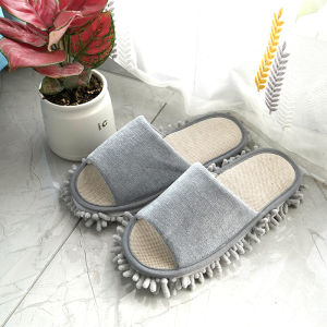 Quiet Indoor Slippers Men Women Wooden Floor Tile Friendly Soft Bottom Removable Cleaning Cloth Bottom Home Comfort Shoes