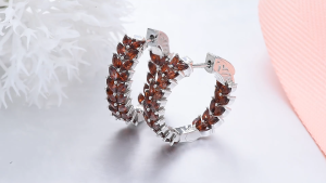 Lohaspie Jewelry Genuine 6 Carats Clip Earring Silver 925 Original Natural Garnet Clip Earring Marquise Cut Gemstone Garnet Earring For Lady Birthstone Gift Jewelry