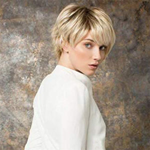 European and American wigs womens fashion short hair mechanism blonde brown short hair chemical fiber headgear