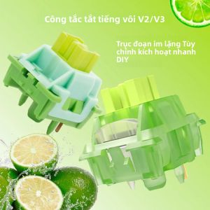 Lime V2 V3 Công Tắc Bàn Phím Cơ Lubed Im Lặng 5Pin Tuyến Tính Xúc Giác Trao Đổi Nóng DIY Đoạn Trục Cho Chơi Game Và Đánh Dấu