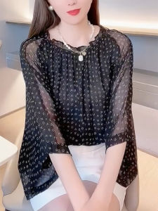QINGNAER | French Style Youthful and Elegant Plus Size Womens Shirt