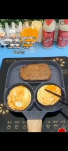 COD Panci Multifungsi Bentuk Kotak Dengan Dua Bulat Kecil Untuk Hamburger / Peralatan Dapur