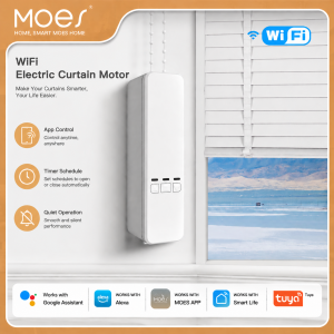 MOES | MOES Smart WiFi Motorized Roller Blinds – Electric Chain Drive RF Remote Tuya & Smart Life App Alexa/Google Control