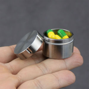 Portable Titanium Alloy Medicine Box Small Portable Tablet Splitter Sealed Mini Medicine Bottle Large Storage Pill Box