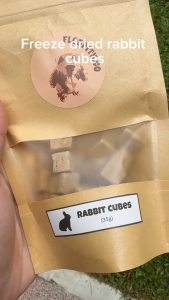 Floppityco Dog and Cat Training Treats - Premium Freeze Dried Rabbit Cubes