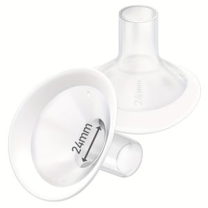 2Pcs Soft Rim Flanges with 106 Degree Wider Opening Angle for Medela Breast Pump PersonalFit Freestyle Maxflow Freestyle