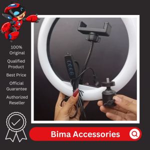 Lampu Ring Light Complete Set: Lampu LED + Tripod 210cm + Phone Holder Complete Selfie Set Ringlight