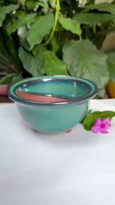 Chậu mini tròn trồng sen đá bonsai mini cây kim loại trang trí decod không gian