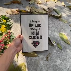 Tranh gỗ treo tường trang trí tạo động lực làm việc nhà ở khách sạn văn phòng