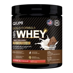 QiuMi Whey Protein Isolate with BCAA โปรตีน Isolate ส่งเสริมการเจริญเติบโตของกล้ามเนื้อ รสช็อกโกแลตนม 2LB
