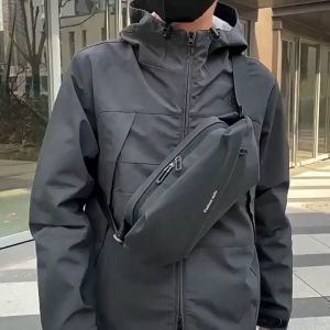 【Produk Diskon】 Tas Pria Tas Ponsel Selempang Pabrik Tas Pinggang Kasual Kecil Trendi Tas Dada Tas Selempang
