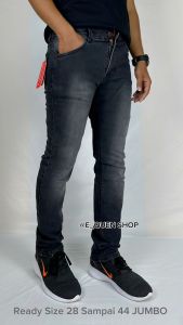 SEFAN JEANS Celana Jeans Jumbo Pria Black Jazz 28 44