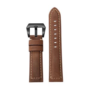 Crazy Horse Leather Watch Strap 22/24/26mm Retro Replacement Band Suitable For Panerai Watch Straps Metal Pin Buckle Design