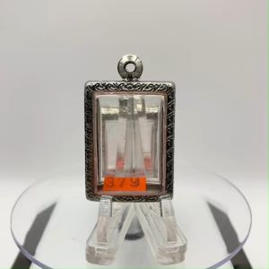 No.(379 หนา/บาง) ตลับพระ กรอบพระสแตนเลสลายไทย สมเด็จ หรือพิมพ์พระสี่เหลี่ยม ขนาดวงใน 2.4*3.3 ซม. ขนาดใส่สวย 2.0*2.9 ซม. หรือขนาดพระที่ใกล้เคียง