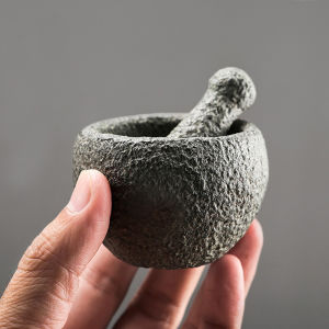 Mortar and Pestle Stone Bowl Ornament Home Table Decoration Crafts Creative Tea Pet Ceremony Culture Gifts Kitchen Table Accessories Office Decor