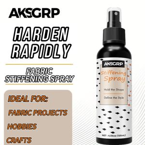 Long-Lasting Fabric Stiffener Spray - Water-Based Non-Toxic Ideal for Hats Bags Crafts & DIY ProjectsFabric Stiffener Spray