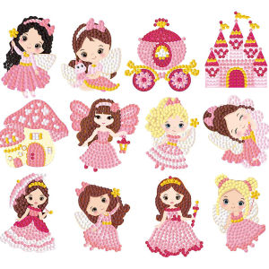 Diamond Sticker DIY Handwork Creative Stickiness Training Diamond Sticker Childrens Cartoon Sticker Kindergarten Student