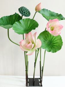 High-End Artificial Lotus Leaf And Lotus Pod Plant Decorations Stage Props Water Landscape Decorative Accessories Country Style