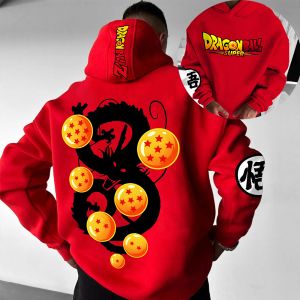Dragon Ball Graphic Hoodie - Premium Cotton Comfort Elastic Stretch Airy Warm Stylish Print Hood for Weather Fashion