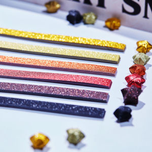 Special Paper for Folding Bright Sparkling Diamond Stars Black And White Finished Product Lucky Star Material DIY Five Pointed Star Wish Bottle