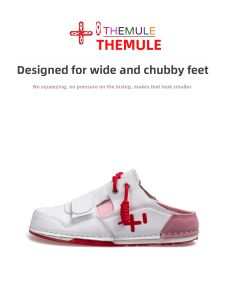 THEMULE | Cute Big Head Design Half Slipper Sneakers Wide Toe Leather White