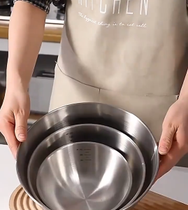 Mixing bowl for baking set 316 stainless steel mixer salad bowl cooking basin food storage container