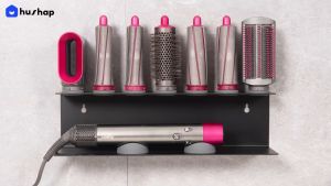 HusHap ชั้นวางไดร์ม้วนผม 2in1 เก็บหัวอุปกรณ์ได้ 4-7 หัว สำหรับตั้งโต๊ะหรือติดผนัง รองรับ Dyson Airwrap HS01 HS05 HS08