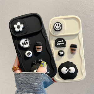 CrashStar 3D Briquettes Cute Slide Camera Protection Soft Silicone Phone Case For iPhone 16 15 14 Pro Max 13 12 11 Pro Max Fashion Shockproof Phone Casing Cover With Full Cover Lens Camera Protection