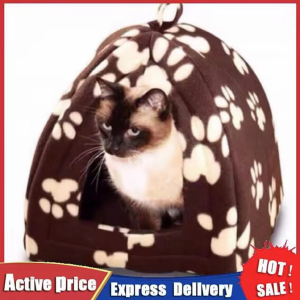 Dog and cat cabin Fleece Plush Warm Cute Pet Houses