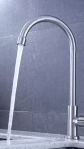 HW067- Kitchen/Bathroom Basin Faucet for Sink Vessel Stainless Steel Hot and Cold Water Mixer Tap Crane