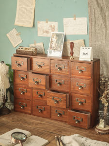 Desk Drawer Style Multi Layer Wooden Storage Box