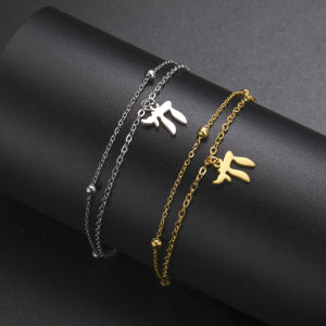 Hebrew letter π symbol pendant bracelet stainless steel womens Jewish blessing amulet gift for friends anniversary